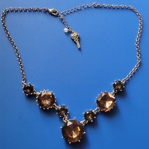 Betsy Johnson Brown Rhinestone necklace